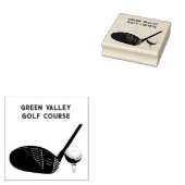 Golf Club and Golf Ball with Custom Text Gummistempel (Stempel)