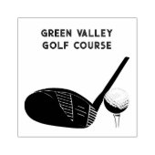 Golf Club and Golf Ball with Custom Text Gummistempel (Prägung)