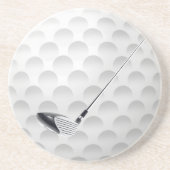 Golf Club auf Golf Ball Getränkeuntersetzer (Vorne)