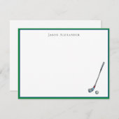 Golf Club & Ball Persönlich Wohnung Dankeskarte (Vorne/Hinten)