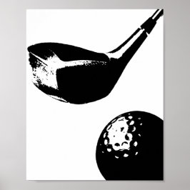 Golf Club Ball Poster Modern Sports Print