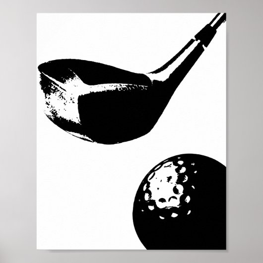 Golf Club Ball Poster Modern Sports Print (Vorne)