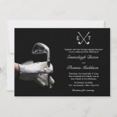Golf Club Elegante Hochzeit Mit Monogramm Einladung (Vorderseite)