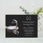 Golf Club Elegante Hochzeit Mit Monogramm Einladung (Stehend Vorderseite)