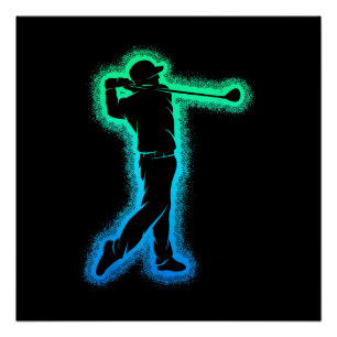 Golf Club Golfer Kinder Jungen Herren Golfspielen Poster