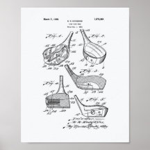 Golf Club Head 1926 Patent Art - Weißbuch