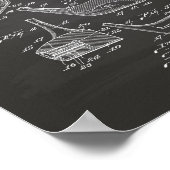 Golf Club Head 1926 Patentart - Chalkboard Poster (Ecke)