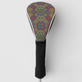 Golf club head cover with a colorful headcover