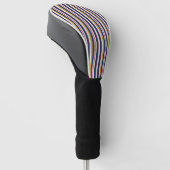 Golf club head cover with vertical stripes  headcover (angewinkelt)