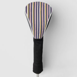 Golf club head cover with vertical stripes headcover