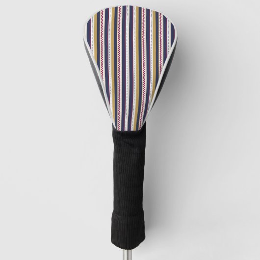 Golf club head cover with vertical stripes  headcover (Vorderseite)