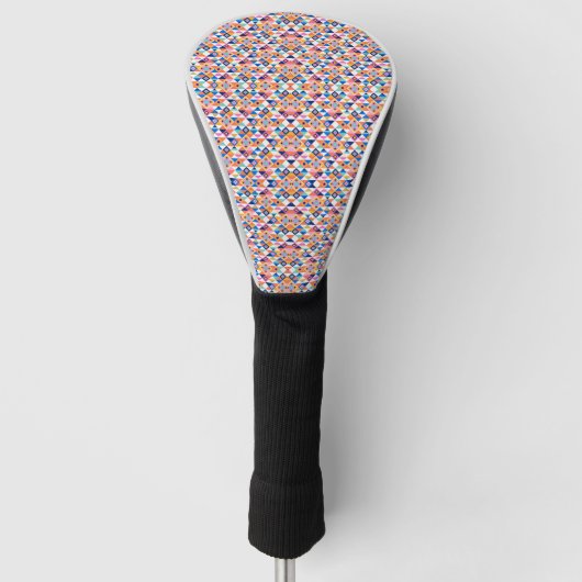 Golf club headcover with a colorful geometric (Vorderseite)