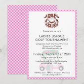 Golf Club Ladys League Turnier Logo Einladung (Vorne/Hinten)