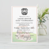 Golf Club Ladys League Turnier Logo Einladung (Stehend Vorderseite)