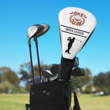 Golf Club Liga Logo Name Golf Swing Weiß