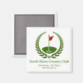Golf Club Logo Custom Classic Golf Flag Magnet (Vorderseite/Rückseite)