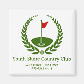 Golf Club Logo Custom Classic Golf Flag Magnet (Vorne)