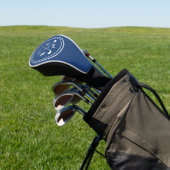 Golf Club Logo monogramm Blaues Leder Headcover (In SItu)