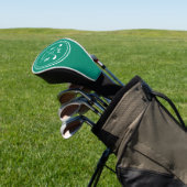 Golf Club Logo monogramm Smaragdgrünes Leder Headcover (In SItu)