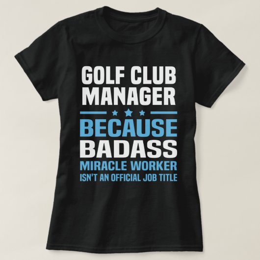 Golf Club Manager T-Shirt (Design vorne)
