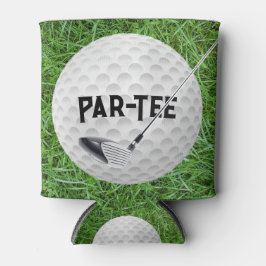 Golf Club mit Ball auf grünem Gras Dosenkühler