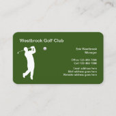 Golf Club Modern Business Cards Visitenkarte (Vorderseite)