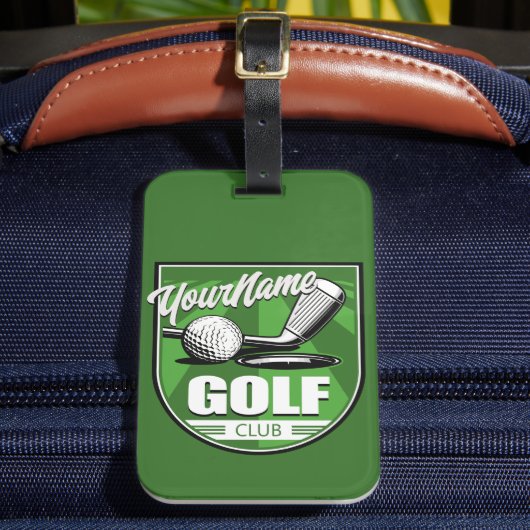 Golf Club NAME Pro Golfer Player Personalisiert Gepäckanhänger (Vorderseite Insitu 2)