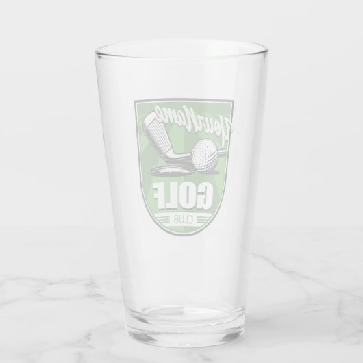 Golf Club NAME Pro Golfer Player Personalisiert Glas (Rückseite)