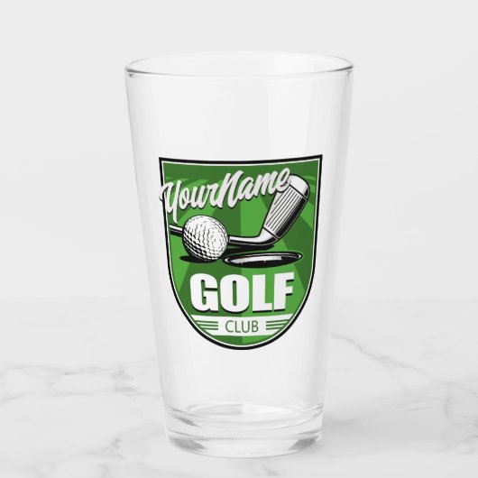 Golf Club NAME Pro Golfer Player Personalisiert Glas (Vorderseite)