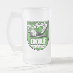Golf Club NAME Pro Golfer Player Personalisiert Mattglas Bierglas