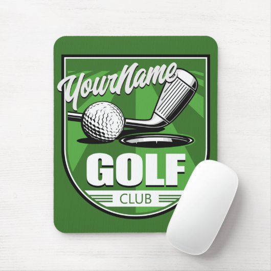 Golf Club NAME Pro Golfer Player Personalisiert Mousepad (Mit Mouse)