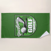 Golf Club NAME Pro Golfer Player Personalisiert Strandtuch (Vorderseite)
