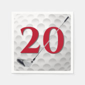 Golf Club Napkins 20. Geburtstag Serviette (Vorderseite)