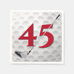 Golf Club Napkins 45. Geburtstag Serviette