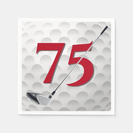 Golf Club Napkins 75. Geburtstag Serviette (Vorderseite)