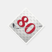 Golf Club Napkins 80. Geburtstag Serviette (Ecke)