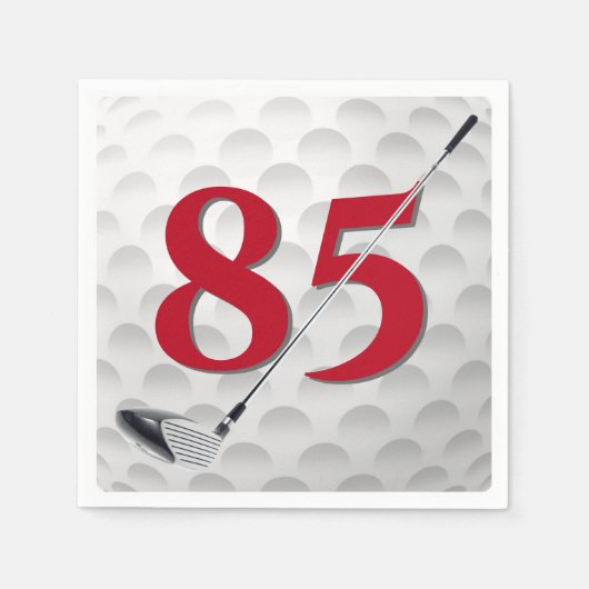 Golf Club Napkins 85. Geburtstag Serviette (Vorderseite)