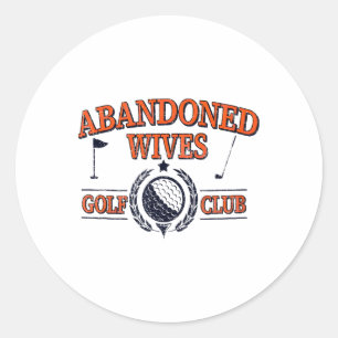 Golf Club ohne Ehefrauen Runder Aufkleber