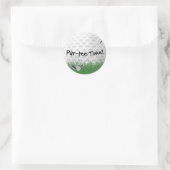 Golf Club on Ball Runder Aufkleber (Tasche)