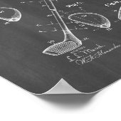 Golf Club Patent - Chalkboard Poster (Ecke)