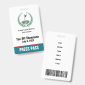 Golf Club Sonderturnier Custom Event Pass Ausweis (Vorder- & Rückseite)