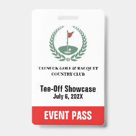 Golf Club Special Tournament Event Pass Ausweis