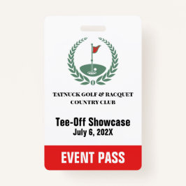 Golf Club Special Tournament Event Pass Ausweis