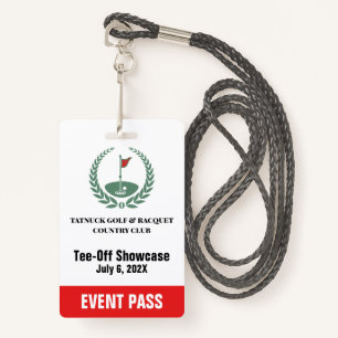 Golf Club Special Tournament Event Pass Ausweis