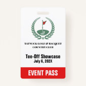 Golf Club Special Tournament Event Pass Ausweis (Vorderseite)