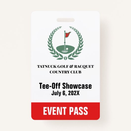 Golf Club Special Tournament Event Pass Ausweis (Vorderseite)