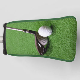 Golf Club und Ball auf grünem Grund Putter Golf Headcover