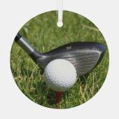 Golf Club und Ball Ornament Aus Glas (Rückseite)