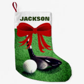 Golf Club und Golf Ball Kleiner Weihnachtsmarkt St Kleiner Weihnachtsstrumpf (Vorderseite)