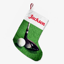 Golf Club und Golf Ball Kleiner Weihnachtsstrumpf